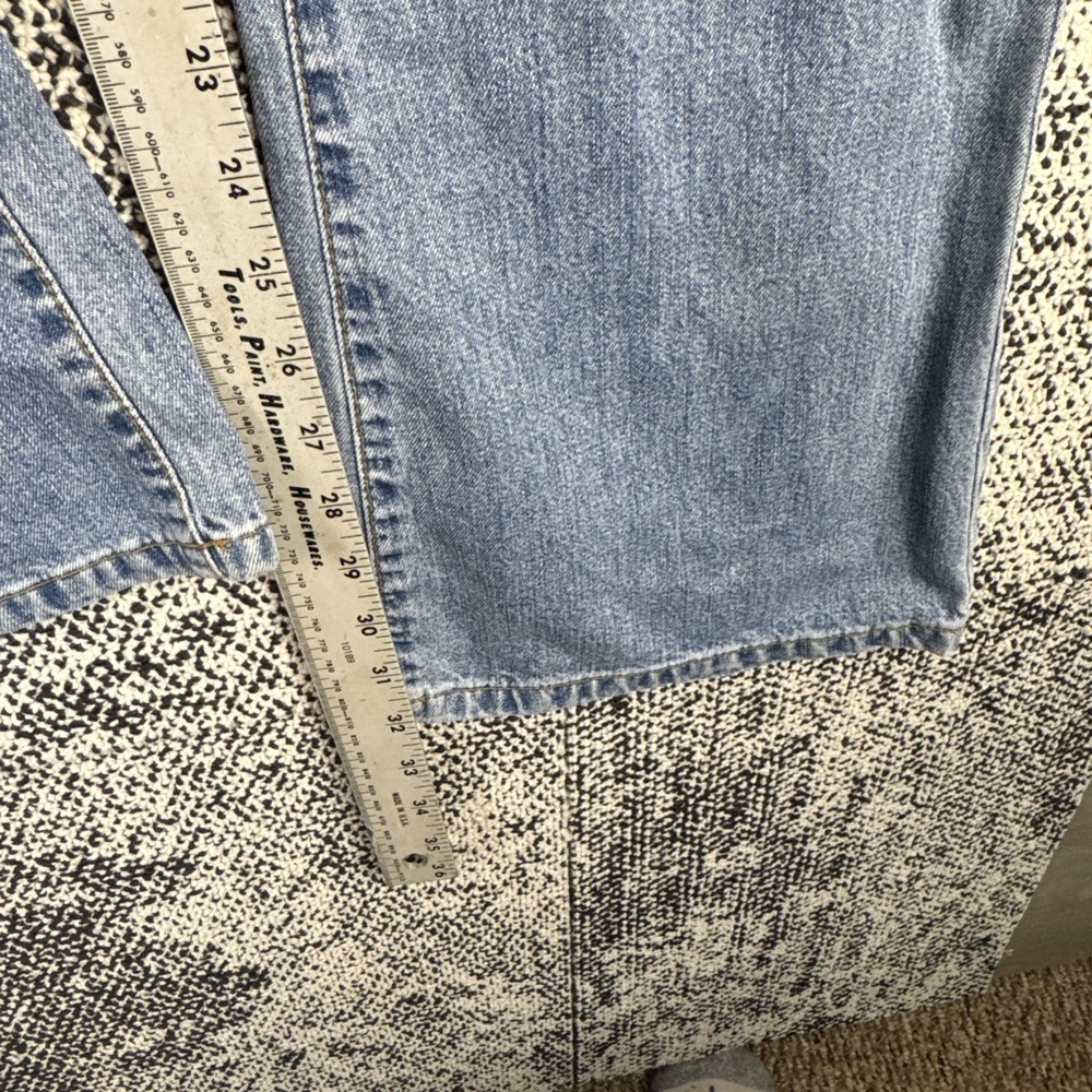 Abercrombie Fitch 1892 Blue Jeans Womens 8R (FITS‎ 34 X 32) Flare Leg Button Fly - Picture 7 of 11
